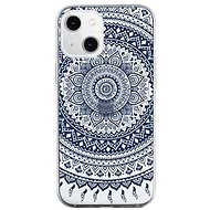 TopQ iPhone 13 mini silicone Navy Mandala 64734 - Phone Cover
