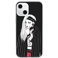 TopQ iPhone 13 mini silicone Dark Girl 64683 - Phone Cover