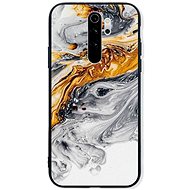 TopQ LUXURY Xiaomi Redmi Note 8 Pro solid Marble grey-gold 44847 - Phone Cover