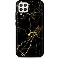 TopQ LUXURY Samsung A22 solid Marble black-gold 65337 - Phone Cover