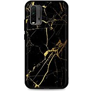 TopQ LUXURY Xiaomi Redmi 9T solid Marble black-gold 65358 - Phone Cover
