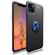 TopQ iPhone 13 mini silicone black with blue ring 65537 - Phone Cover