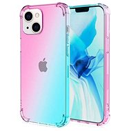 TopQ iPhone 13 mini silicone Shock rainbow mint pink 65618 - Phone Cover