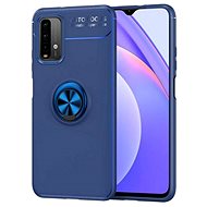 TopQ Xiaomi Redmi 9T silicone blue with blue ring 65544 - Phone Cover