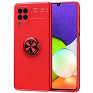 TopQ Samsung A22 silicone red with red ring 65438 - Phone Cover