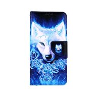 TopQ Xiaomi Redmi Note 10 booklet Turquoise wolf 59817 - Phone Case