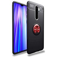 TopQ Xiaomi Redmi 9 silicone black with red ring 52734 - Phone Cover