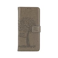 TopQ Samsung A22 5G booklet Grey tree owls 66870 - Phone Case