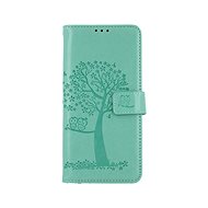 TopQ Samsung A22 5G booklet Green tree owls 66867 - Phone Case