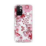 TopQ Xiaomi Redmi 10 silicone Pink Butterfly 66551 - Phone Cover