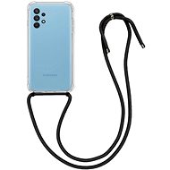 TopQ Samsung A32 Silicone with Black Cord Transparent 61233 - Phone Cover