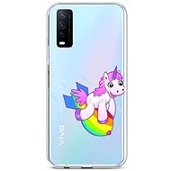 TopQ Vivo Y20s Silicone Flying Unicorn 67009 - Phone Cover