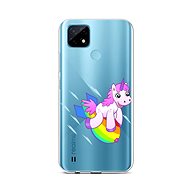 TopQ Realme C21 Silicone Flying Unicorn 66845 - Phone Cover