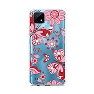 TopQ Realme C21 Silicone Pink Butterfly 66837 - Phone Cover