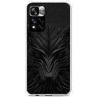 TopQ Xiaomi Redmi Note 11 Pro Silicone Black Wolf 68054 - Phone Cover