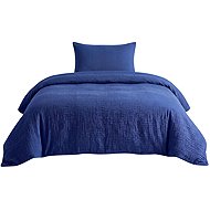 PREM INTERNATIONAL Muslin Bedding Royal Blue 140 × 200, 70 × 90 cm - Bed Linen