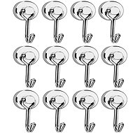 PRONETT Neodymium magnetic swivel hook 16 × 45 mm, silver 12 pcs - Magnet