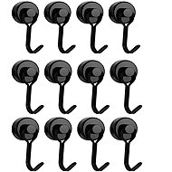 PRONETT Neodymium magnetic swivel hook 16 × 45 mm, black 12 pcs - Magnet