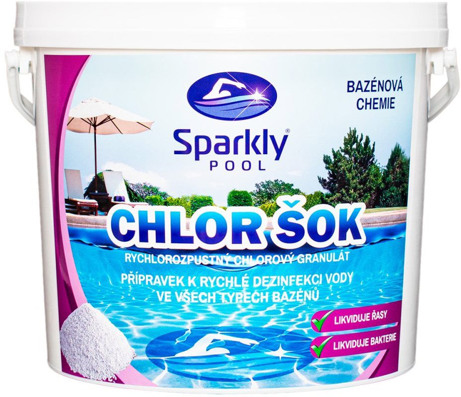 Sparkly POOL Chlorine shock 3 kg - Pool Chemicals