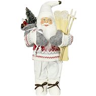 Dům Vánoc Santa bílý 30 cm - Vánoční dekorace