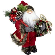 Dům Vánoc Santa s dárky a věncem 45 cm - Vánoční dekorace