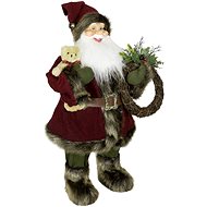 Dům Vánoc Santa s věncem 45 cm - Vánoční dekorace
