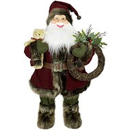 Dům Vánoc Santa s věncem 60 cm - Vánoční dekorace