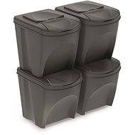 PROOK770 Sorting Waste Bins  4 x 25l PH GR - Rubbish Bin