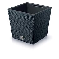 PROSPERPLAST Květináč Furu Square Low 24 cm antracit - Flower Pot