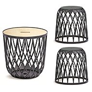 PROSPERPLAST UNIQUBO Universal Basket Set 2+1 Anthracite - Storage Basket