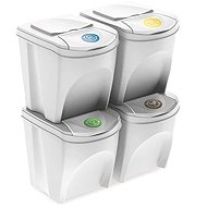 PROSPERPLAST Sortibox Waste Bin Ash Grey - 4 × 25L - Rubbish Bin