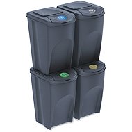 PROSPERPLAST Sortibox Waste Bin Set, 4 × 35L - Rubbish Bin