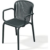 Prosperplast Garden chair with arms Brene, charcoal - Garden Chair