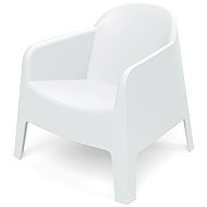 Prosperplast Garden armchair with arms Milane, white - Garden Armchair
