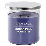 Provence gyertya üvegben, fedéllel 1000 gramm, sugarplum, 3 kanóccal - Gyertya