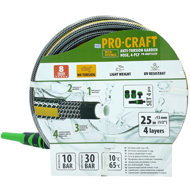 PROCRAFT Garden Hose PR-4KAT1325F, black-yellow, 4-ply, 1/2" 25 m - Garden Hose