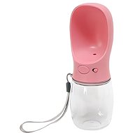 Pronett XJ5298 Travel bottle for dog 550 ml, pink - Travel Bottle for Cats and Dogs
