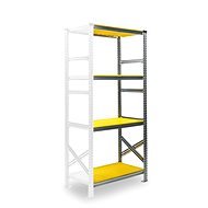 Metalsistem SUPER 123 1840 x 976 x 600 mm, add-on module, yellow plastic - Shelving Unit