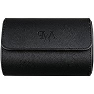 Prague WATCH Accessories Saffiano watchroll double black - Watch Box