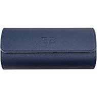 Prague WATCH Accessories¨Saffiano watchroll triple blue - Watch Box