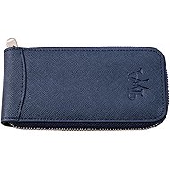 Prague WATCH Accessories Saffiano Zip Case Single Blue - Watch Box