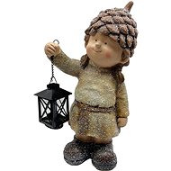 Prodex Girl with lantern autumn design 42 cm - Decoration