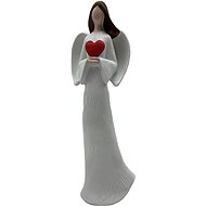 Prodex White angel with red heart 21 cm - Angel Statue