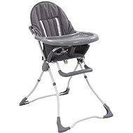 Dětská jídelní židlička šedo-bílá - High Chair