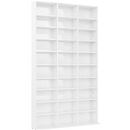 CD cabinet white high gloss 102 x 23 x 177,5 cm chipboard 801784 - Cabinet