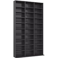CD cabinet grey high gloss 102 x 23 x 177,5 cm chipboard 801786 - Cabinet