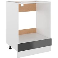 Shumee Kitchen oven cabinet 802504 grey high gloss - Cupboard