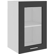 Shumee Upper kitchen cabinet with glass 802507 grey - Cupboard
