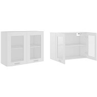 Shumee Upper kitchen cabinet with glass 802529 white - Cupboard