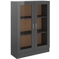 Glass cabinet grey high gloss 82,5x30,5x115 cm chipboard 802758 - Wardrobe